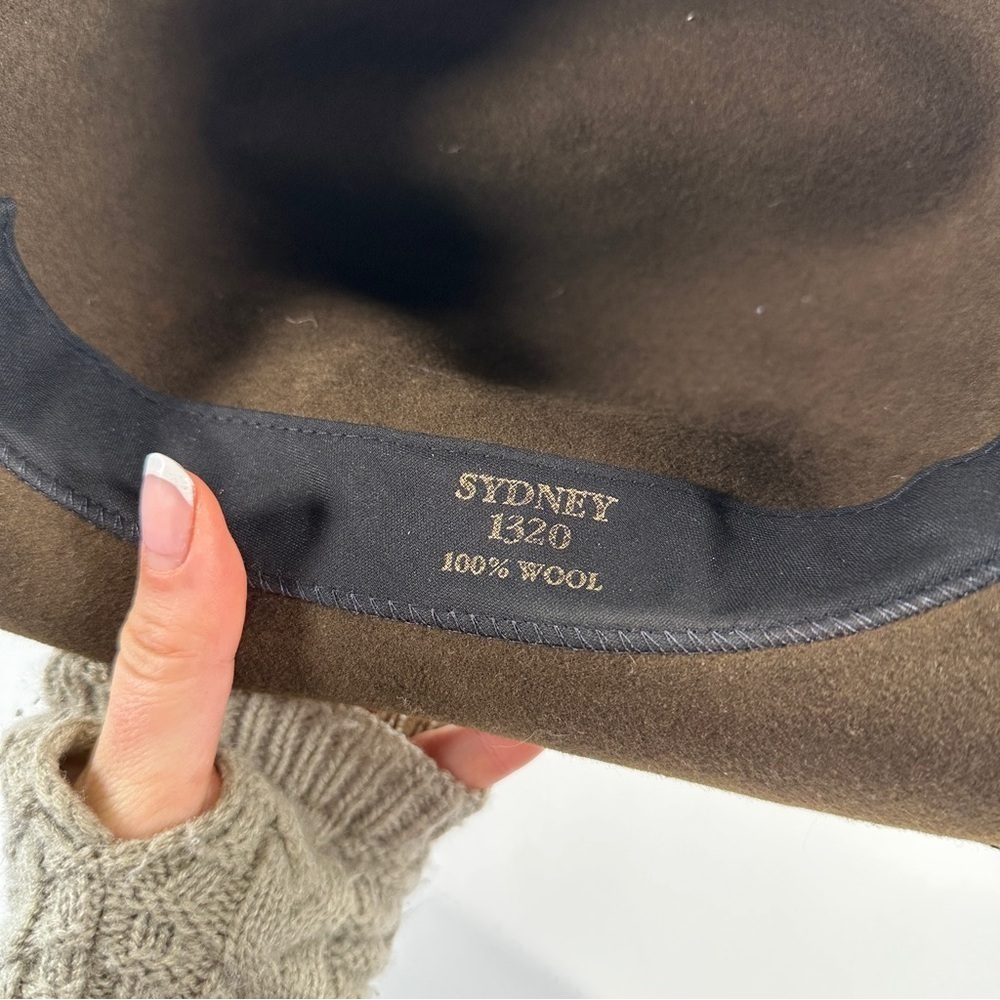 Outback Trading fedora wool felt hat Made in USA brown Large - Picture 9 of 13